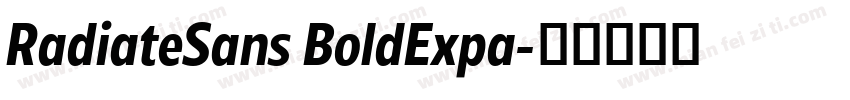 RadiateSans BoldExpa字体转换